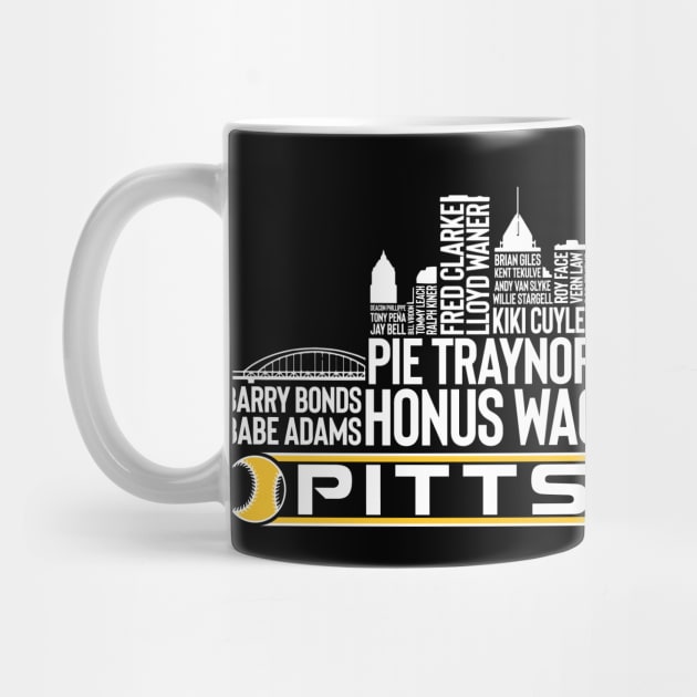 Pittsburgh Baseball Team All Time Legends, Pittsburgh City Skyline by Legend Skyline